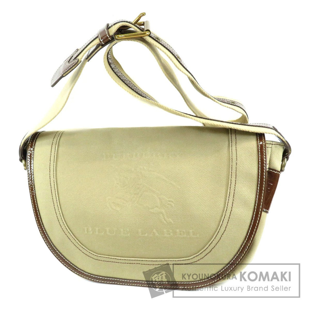BURBERRY logo motif shoulder bag canvas